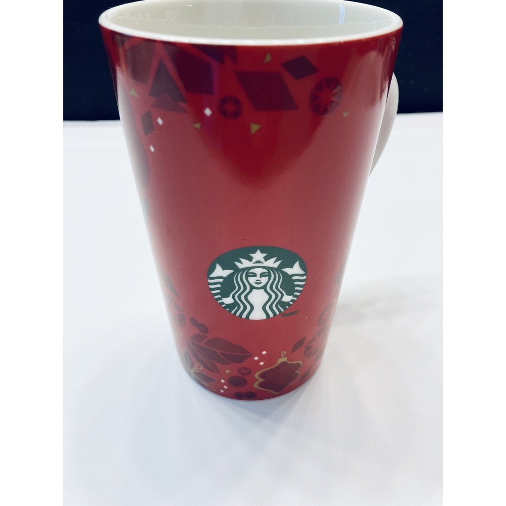 Starbucks Coffee Mug Unisex‎ 16oz Red 2013 Holiday Ornament Tall Ceramic Cup